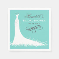 Elegantes Aqua Blue Wedding Gown Brautparty