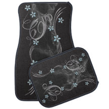 Elegantes Aqua-Blumen- und Marmorentwurf