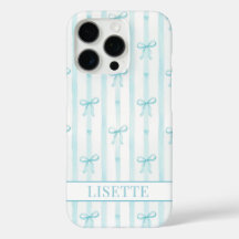 Elegantes aqua gestreiftes Coquette-Schleifen-Mono