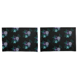 Elegantes Aqua grün lila violett Dark BG Kissenbezug