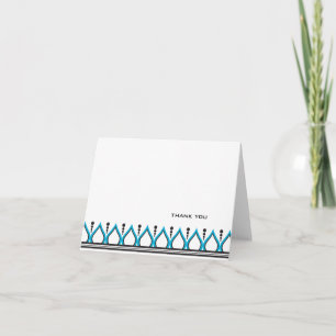 Elegantes Aqua und schwarze Mitteilungskarten