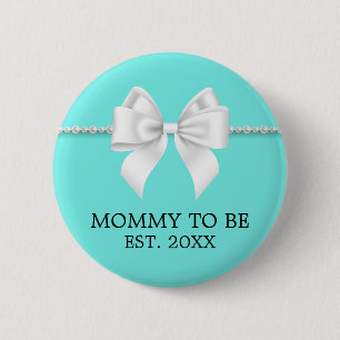 Elegantes Aquamarines Aqua Tiffany Mutter, um Baby Button