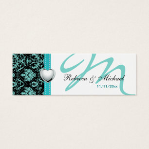 Elegantes Aquamarines Blau / Schwarze Damaskus Gef