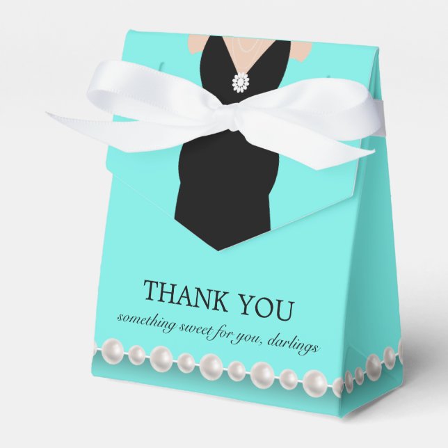 Elegantes Aquamarines Blue Tiffany Theme Baby Show Geschenkschachtel (Vorderseite)