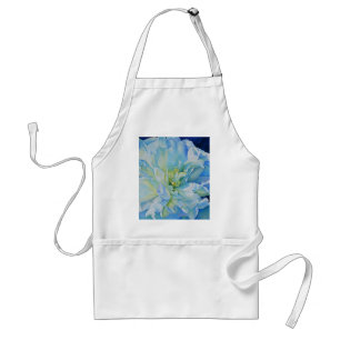 Elegantes aquamarines Blumenwasser Schürze