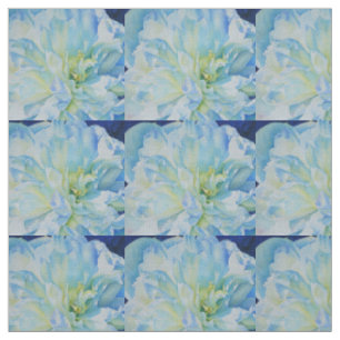 Elegantes aquamarines Blumenwasser Stoff