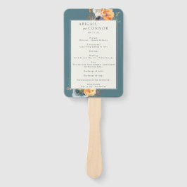 Elegantes Aquamarines Boho-Flora-Programm für die  Fächer