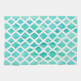 Elegantes Aquamarines Design Geschirrtuch