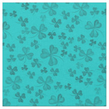 Elegantes Aquamarines Kleeblatt Muster Niedlich un