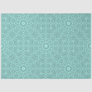 Elegantes Aquamarines Mosaikmuster Seidenpapier