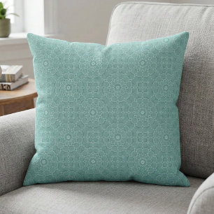 Elegantes Aquamarines Mosaikmuster Stoff