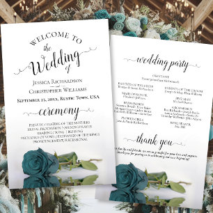 Elegantes Aquamarines türkisfarbenes Hochzeitsprog