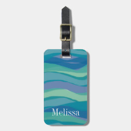 Elegantes Aquamarines Wasser Gepäckanhänger