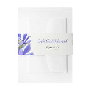 Elegantes Aquarell Blaues Florales Brautstrauß-Hoc Einladungsbanderole