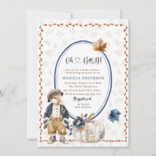 Elegantes Aquarell Ein kleiner Kürbis oh Junge Ba Einladung