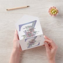 Elegantes Aquarell eines roten und blauen Blumenbo