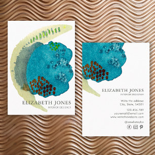 Elegantes Aquarell-Interior-Designer-Abstrakt Visitenkarte