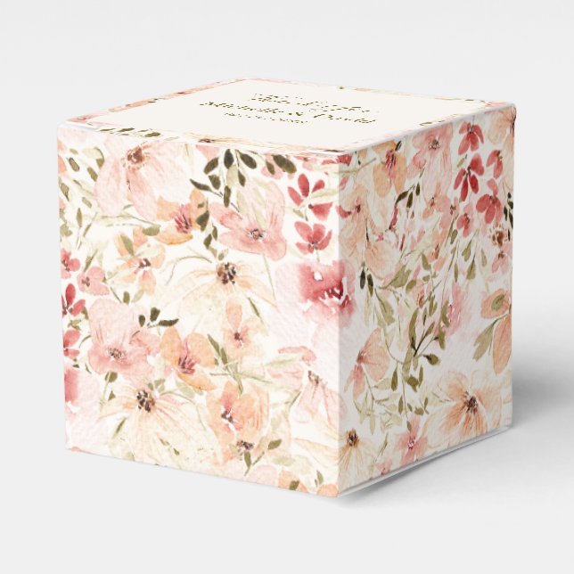 Elegantes Aquarell Kleines Florales Gastgeschenk H Geschenkschachtel (Vorderseite)