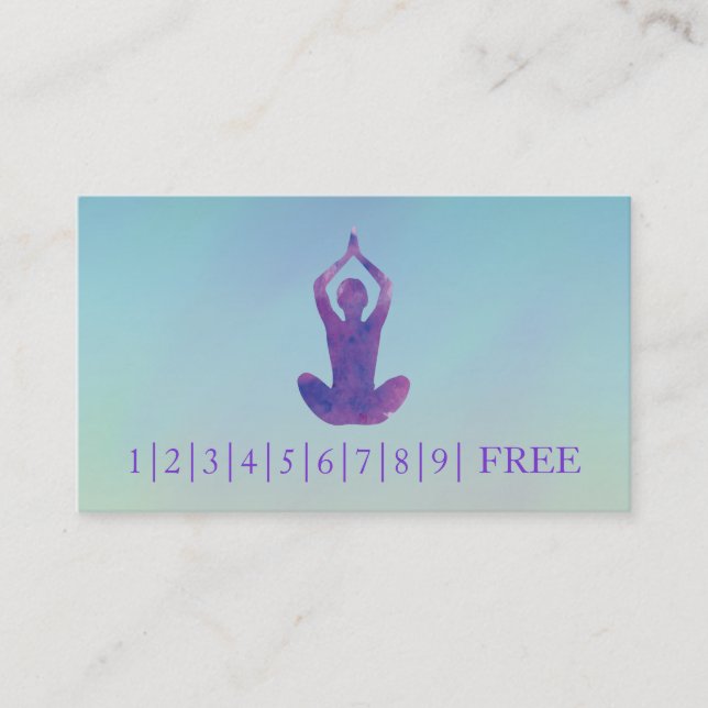 Elegantes Aquarell YOGA Lehrer-Logo Visitenkarte (Vorderseite)