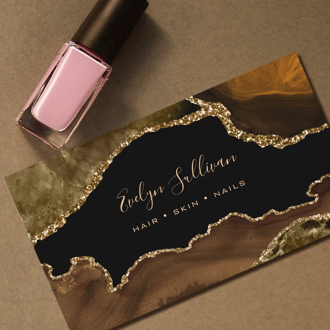 elegantes Aquarellagune auf schwarz Visitenkarte (Von Creator hochgeladen)