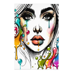 Elegantes Aquarellbild Fotodruck