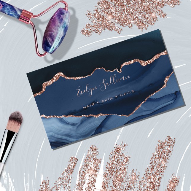 elegantes Aquarellblau Visitenkarte (Von Creator hochgeladen)