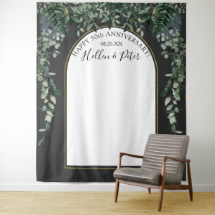 Elegantes Aquarellfolien Moderne Architektur Wandteppich