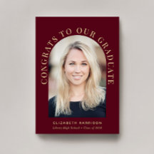 Elegantes Arch Foto Burgundy Red Abschluss