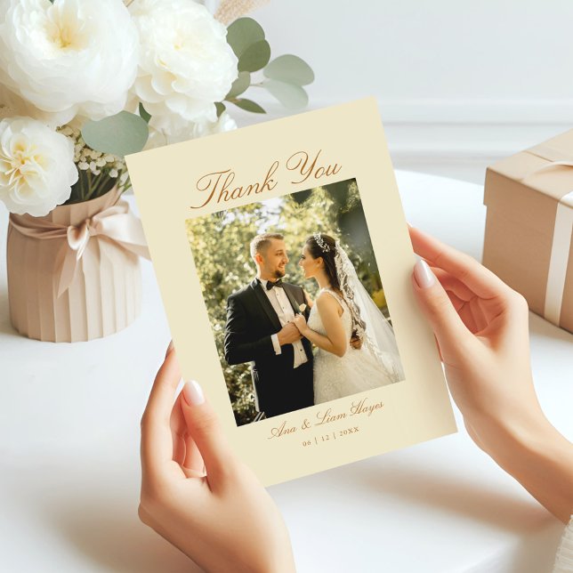 Elegantes Arch-Foto - Minimales Skript Dankeskarte (Von Creator hochgeladen)