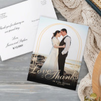 Elegantes Arch Foto Script Moderne Liebe Dank
