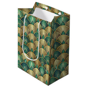 Elegantes Art Deco-Fliesenmuster Mittlere Geschenktüte