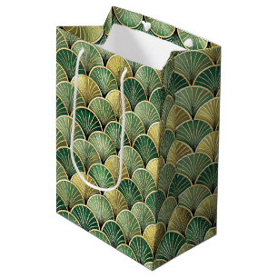 Elegantes Art Deco Fliesenmuster Mittlere Geschenktüte