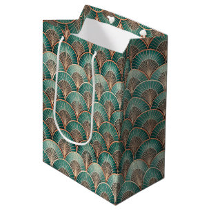 Elegantes Art Deco-Fliesenmuster Mittlere Geschenktüte
