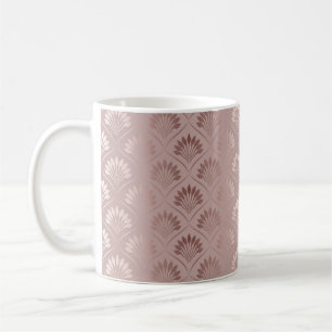 Elegantes Art Deco Gold-Gittermuster Kaffeetasse