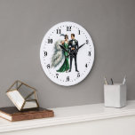 Elegantes Art Deco Paar Große Wanduhr<br><div class="desc">Elegantes Art Deco Paar große Uhr</div>