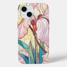 Elegantes Art Nouveau-Buntglas-Schmetterling Iris