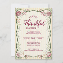 Elegantes Art Nouveau Thanksgiving-Dinner