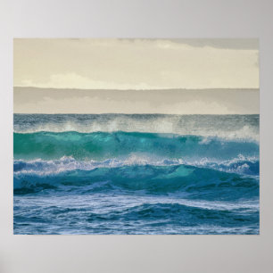 Elegantes Artwork aus den Artworks des Blue Ocean  Poster