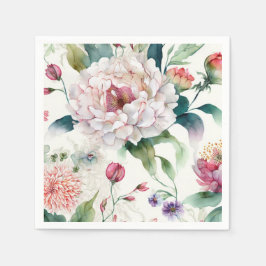 Elegantes, asiatisches Blumenmuster Serviette