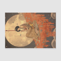 Elegantes asiatisches Moon Sitter Dekoupage Crafti