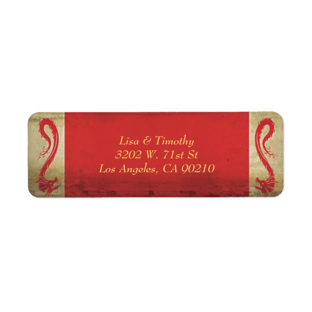 Elegantes asiatisches Thema Red Dragon Wedding (Vorne)