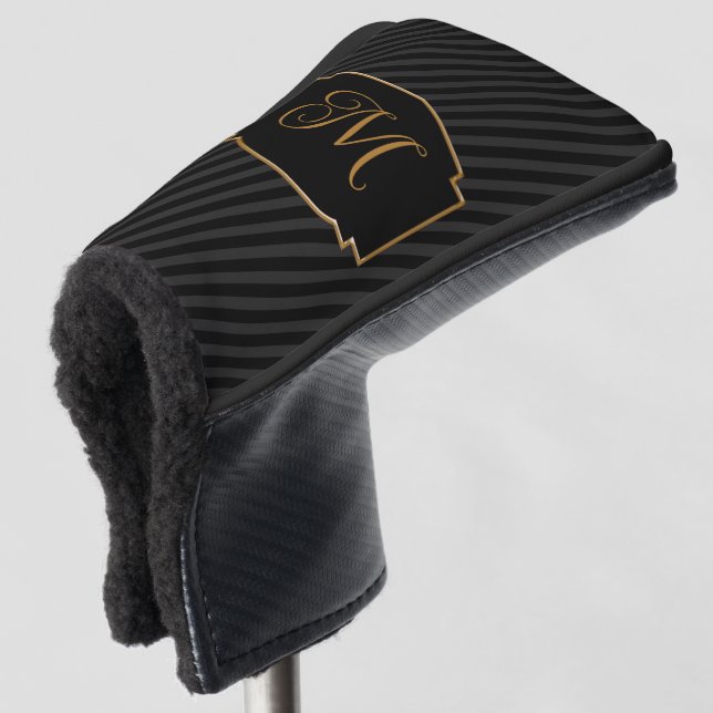 Elegantes, ausgeklügeltes Monogramm Golf Headcover (3/4 Vorderseite)