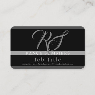 Elegantes Aussehen Elegant Mit Monogramm Visitenkarte