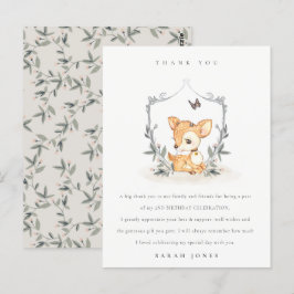 Elegantes Baby Deer Blumengebirge Wappen jeden Geb Postkarte