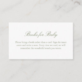 Elegantes Baby in Bloom Baby Shower Books for Baby Begleitkarte