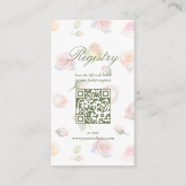 Elegantes Baby in Bloom Baby Shower Registry Enclo Begleitkarte
