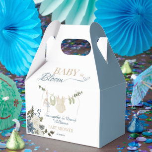 Elegantes Baby in Bloom Botanisches Florales Grün Geschenkschachtel