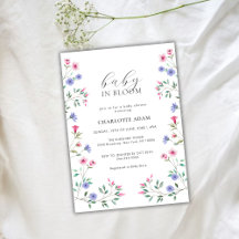 Elegantes Baby in Bloom Wildblume Babydusche