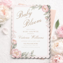 Elegantes Baby-in-Blüten-Mädchen-Baby-Shower