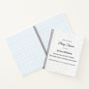 Elegantes Baby-Shower-Andenken-Notizbuch Notizbuch